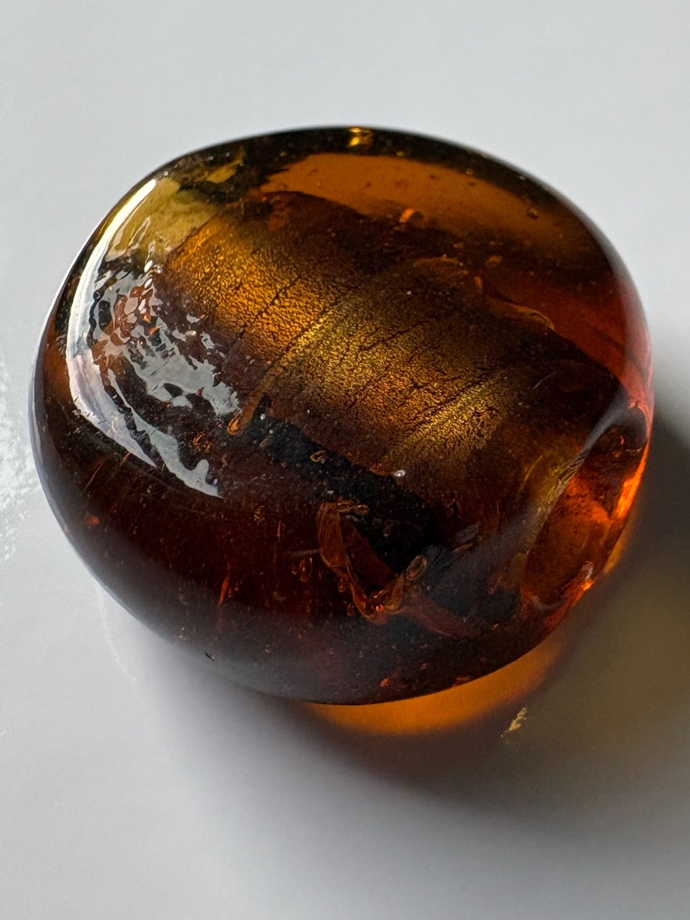 Large Artisan Glass Bead Jewelry Making Glossy Chocolate Carmel Metallic Twist
